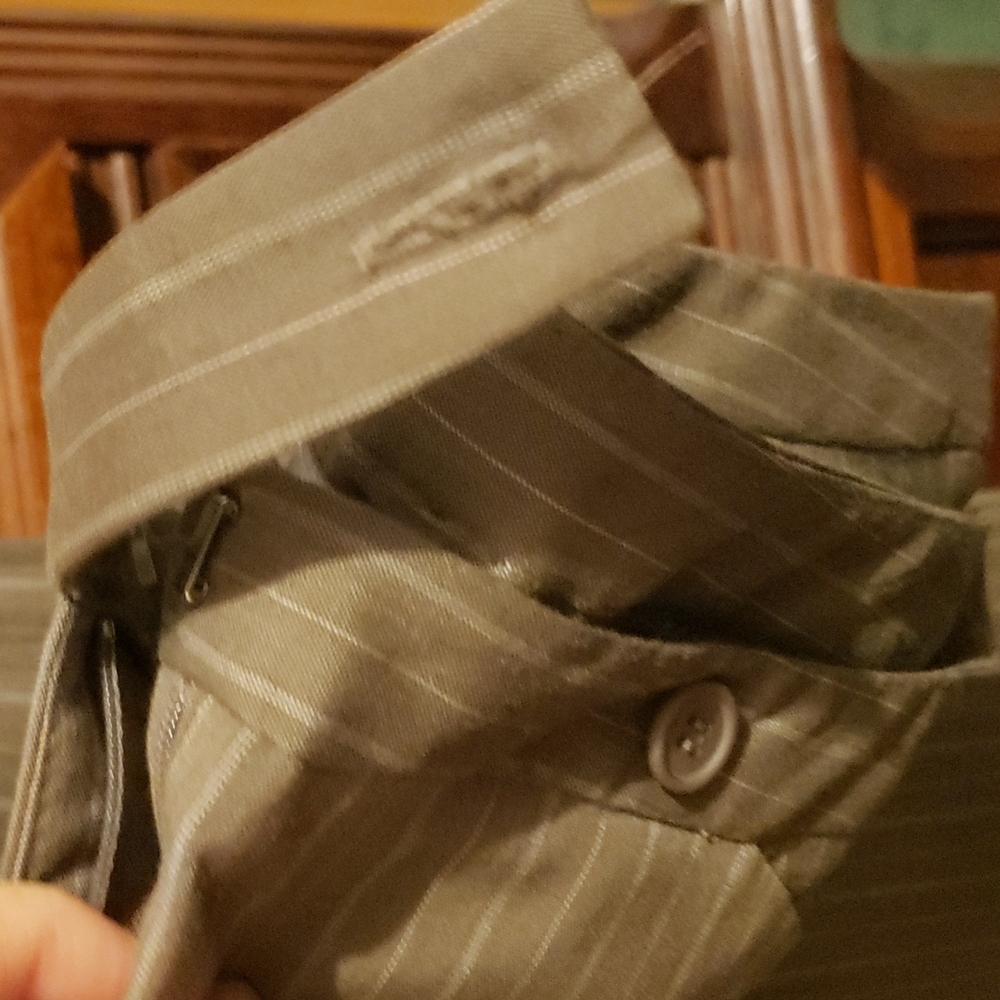 Juniors brown pin stripe dress pants - Picture 2 of 3